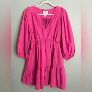 Lilly Pulitzer Deacon 3/4 Sleeve V-neck Dress Size 8